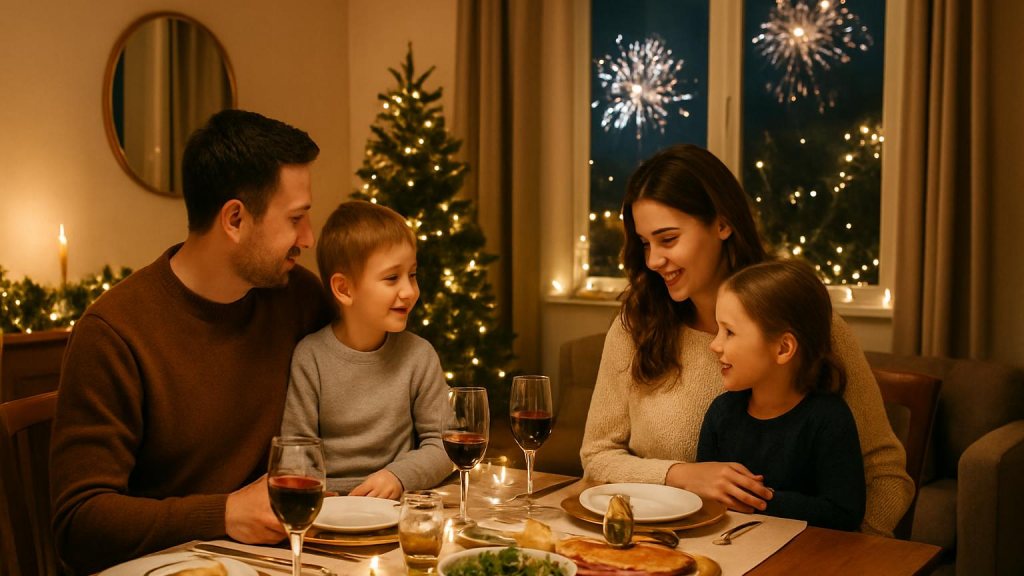 Capodanno con bambini a Cesena: soggiorni, cena e attività per famiglie Famiglia con bambini in ambiente accogliente per Capodanno